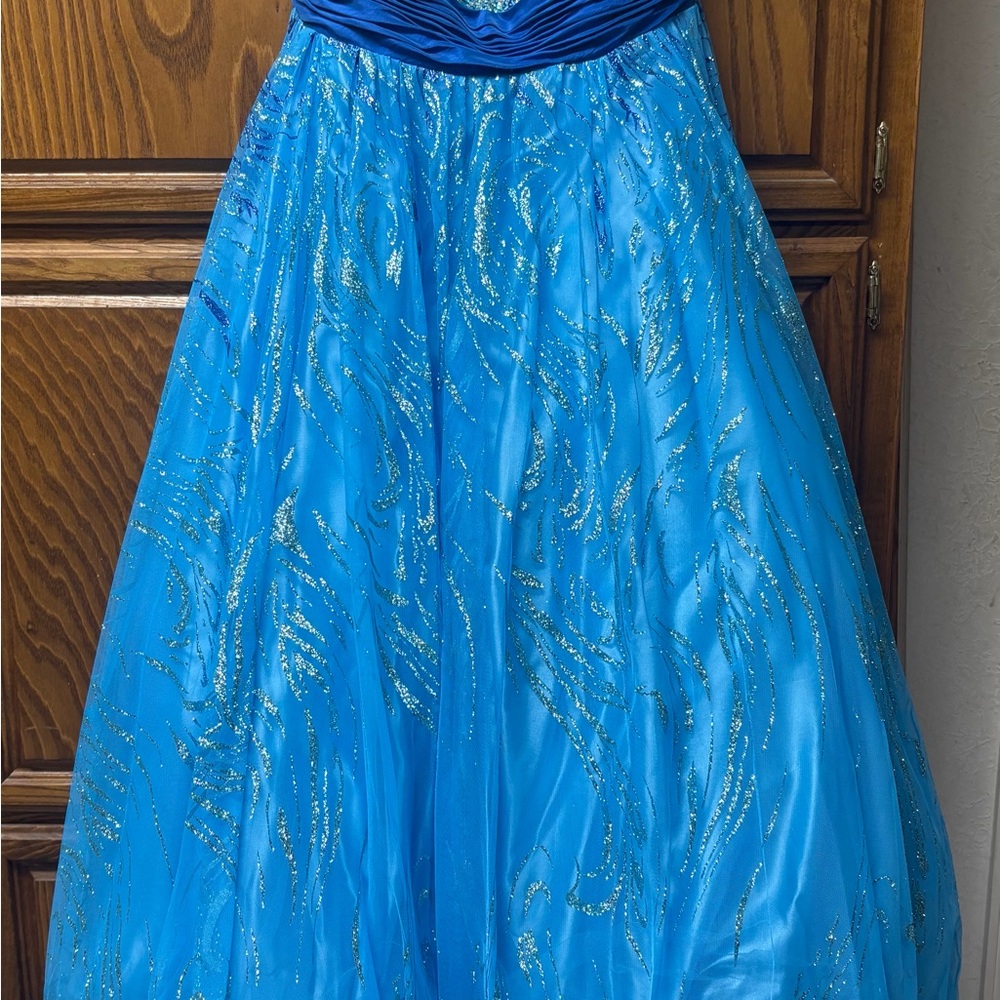 Jovani Royal Blue Glitter Prom Dress